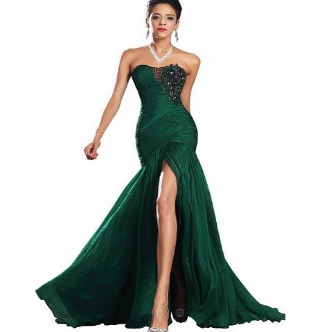 eDressit New Strapless Green Evening Dress Prom Ball Gown (00134604), SZ8