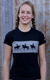 Edward Sinclair Dressage Diva tee, black, age 8 (please look at details for sizing)
