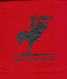 Edward Sinclair Get Bucked tee, Red, size 10 (please look at details for sizing)