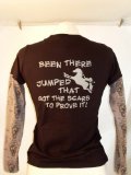 Edward Sinclair Layered Been there, jumped that, got the scars to prove it size 10-12 yrs black long sleeve tee