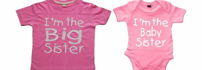 Edward Sinclair MATCHING BIG SISTER T-SHIRT AND BABY SISTER BODYSUIT GIFT SET 2-3 years 0-3months