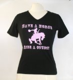 Edward Sinclair Save a horse. Ride a cowboy skinni fit tee, black, one size