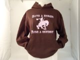 Edward Sinclair womens hoodie brown L(14) Save a horse, ride a cowboy