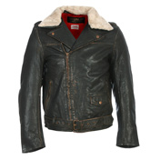 Edwin Black Airman Leather Jacket