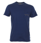 Dark Blue Fleck Pocket T-Shirt