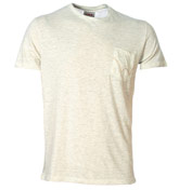 Ecru T-Shirt with Pocket Detail