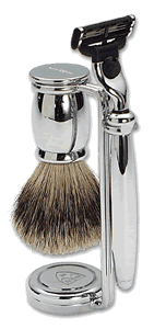 Edwin Jagger Chrome Bulbous Shaving Set