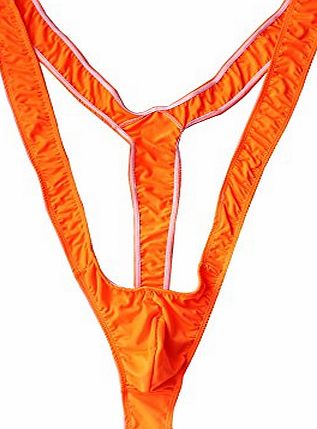 EFE Sexy Borat Mankini Costume Swimsuit Men Bikini Swimwear Thong Underwear G String Orange