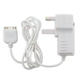 UK Travel Home Wall Charger for Creative Zen Vision M / W / Sleek Photo , White - by Eforcity