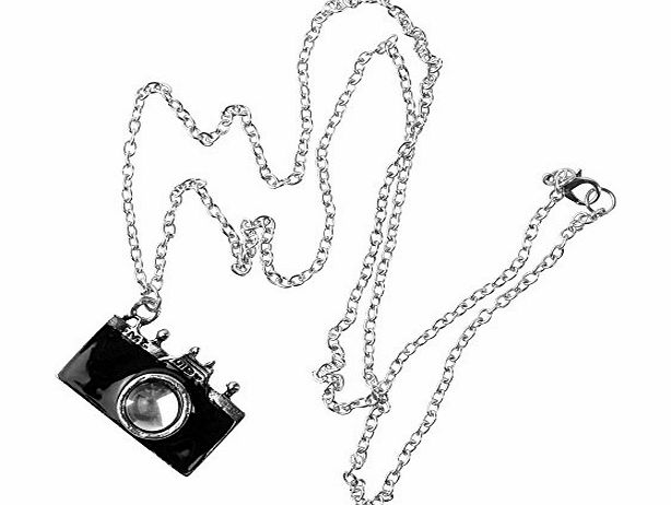 TM) Black Unique Vintage New Retro Camera Photographer Necklace +eFutures nice Keyring