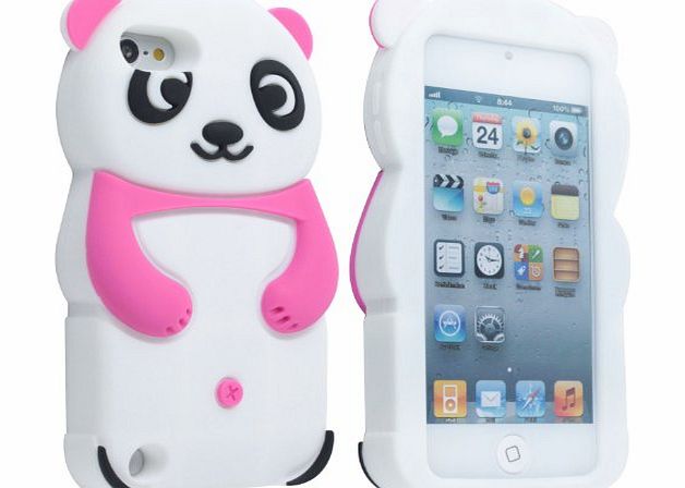 eFuture TM) Hot Pink Cute 3D Panda Soft Silicone Gel Case Cover Fit for the Apple iPod/Touch5  eFutures nice Keyring