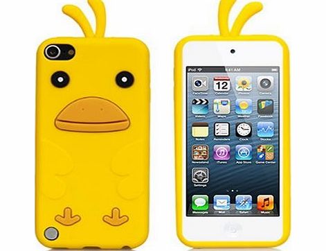 eFuture TM) Yellow Cute 3D Duck Soft Silicone Gel Case Cover Fit for the Apple iPod/Touch5  eFutures nice Keyring