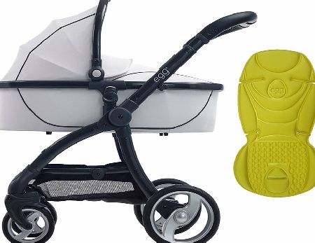 egg Pram Gunmetal/Arctic White With Citrus Lemon