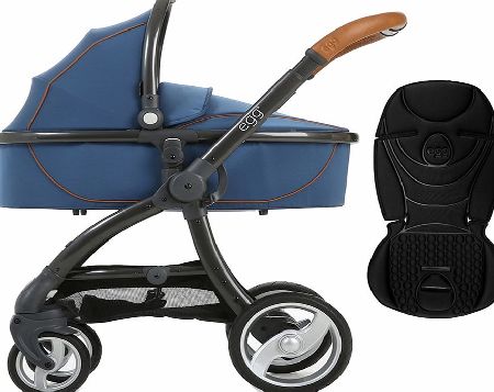 egg Pram Gunmetal/Petrol Blue With Jet Black