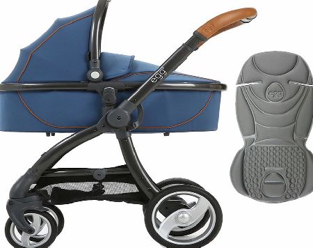 egg Pram Gunmetal/Petrol Blue With Steel Grey