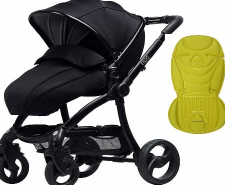 egg Stroller Black/Gotham Black With Citrus