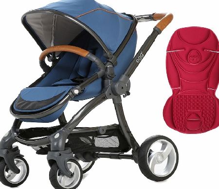 egg Stroller Gunmetal/Petrol Blue With Chilli