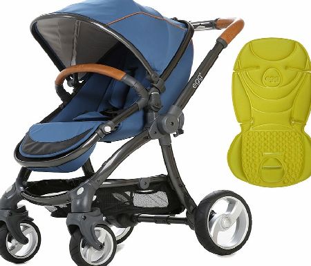 egg Stroller Gunmetal/Petrol Blue With Citrus