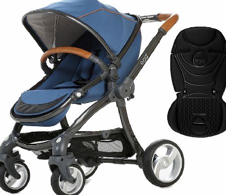 egg Stroller Gunmetal/Petrol Blue With Jet Black