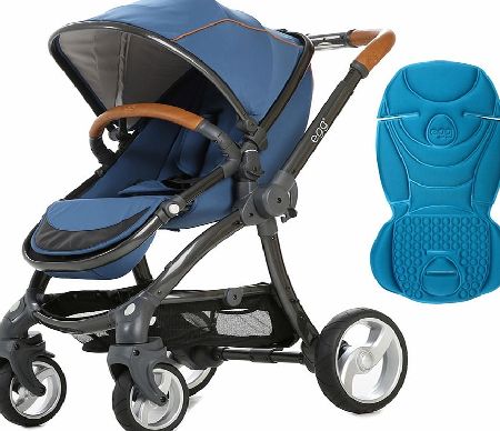 egg Stroller Gunmetal/Petrol Blue With