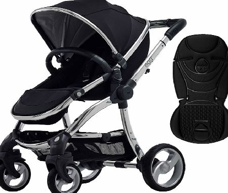 egg Stroller Mirror/Gotham Black With Jet Black