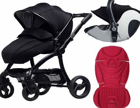 egg Travel System Black/Gotham Black With Chilli