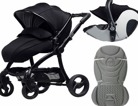 egg Travel System Black/Gotham Black With Steel