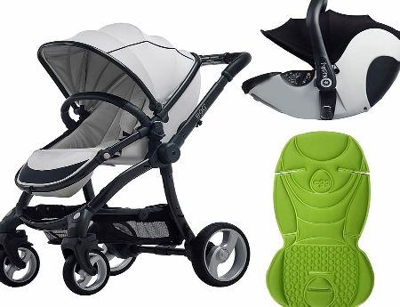 egg Travel System Gunmetal/Arctic With Key Lime