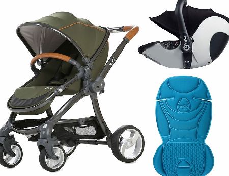 egg Travel System Gunmetal/Forest Green With