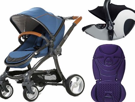egg Travel System Gunmetal/Petrol Blue With Deep