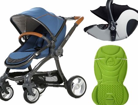 egg Travel System Gunmetal/Petrol Blue With Key