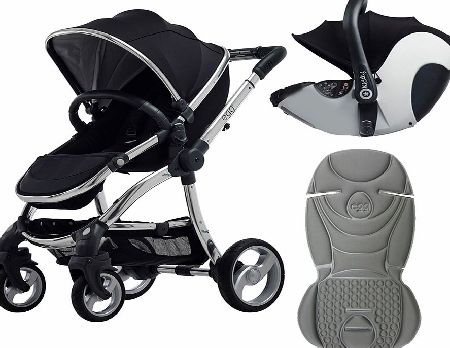 egg Travel System Mirror/Gotham Black With Steel