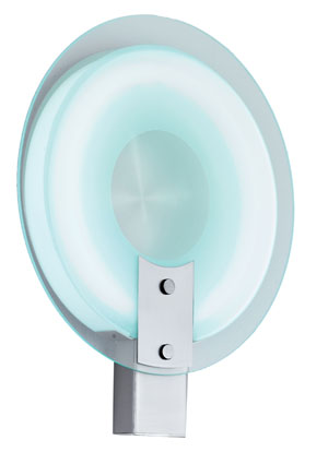 New Age Energy Saving Wall Light In Nickel And Glass
