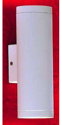 Riga Modern White Outdoor Wall Light That Directs Light Both Up And Down