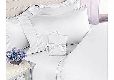 Egyptian Bedding 300 Thread-Count, King Pillow Cases, White Solid, Set Of 2