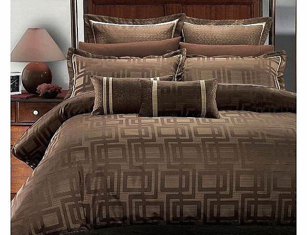Egyptian Cotton Factory Store Janet 7Pc Queen Size Duvet Cover Set.