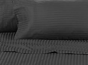 Egyptian Cotton Factory Store Luxurious Black Damask Stripe, Double Size, 1000 Thread Count Ultra Soft Single-Ply 100 Egyptian Cotton, Three (3) Piece Duvet Cover Set Including Two (2) Shams / Pillow