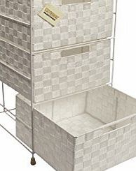 EHC 3-Drawer Storage Cabinet for Bedroom/Bathroom, White