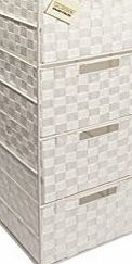 EHC 4-Drawer Storage Cabinet for Bedroom/Bathroom, White