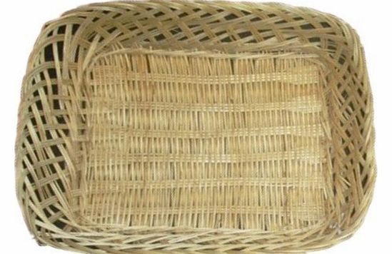 1 Large Wicker Willow Hamper Gift Tray Basket 35cm x 30cm x 7cm