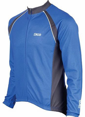 EIGO LOGIC MENS CYCLING LONG SLEEVE JERSEY CYCLE TOP SHIRT BLUE LARGE