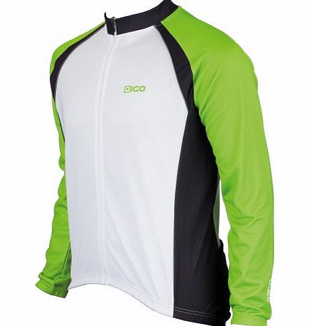 EIGO LOGIC MENS CYCLING LONG SLEEVE JERSEY CYCLE TOP SHIRT GREEN XL