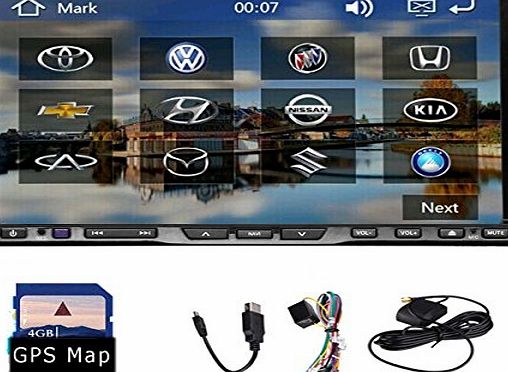 EinCar Hot Sales! Car Radio Stereo GPS Navigation 7 Inch 2 din Car DVD Video CD Player GPS System Bluetooth Map Card Modem HD Touch Screen Car PC Headunit