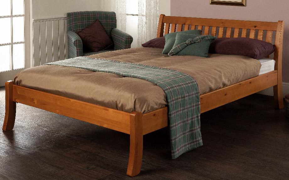 Elan Andromeda Wooden Bedstead in Honey Pine,