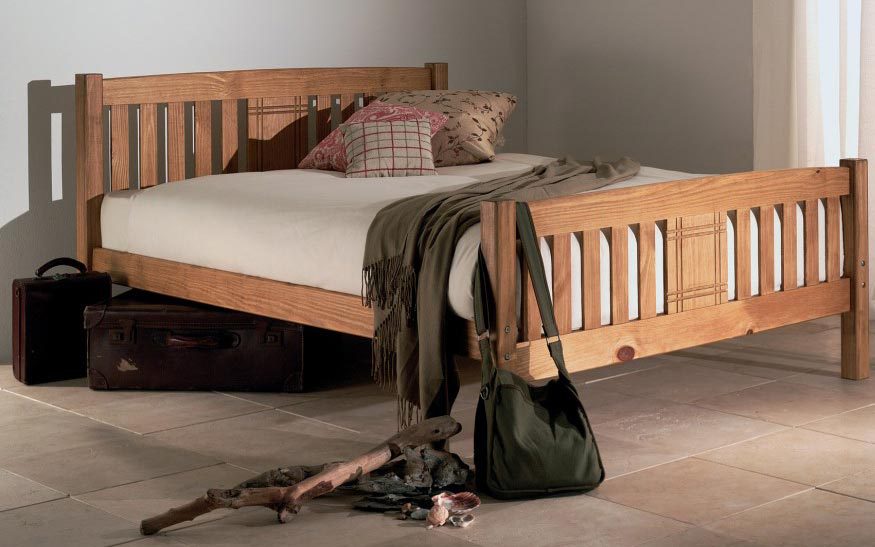 Elan Sedna Wooden Bedstead, Double, Luxury