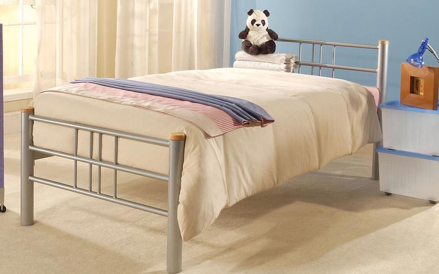 Elan Tucana Metal and Wooden Bedstead, Single,
