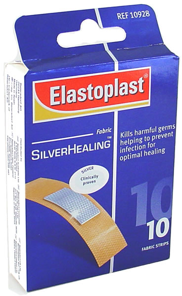 elastoplast Silver Healing Fabric Plaster x10