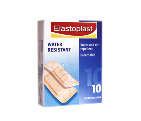 elastoplast water resistant assorted strips x10
