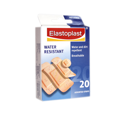 elastoplast water resistant assorted strips x20