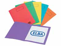 ELBA 26713 foolscap square cut folders in bright